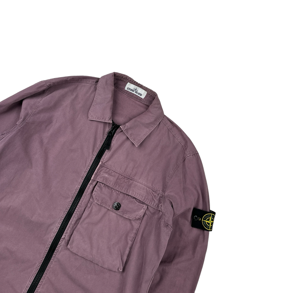Stone Island 2020 Purple Zipped Overshirt - Large