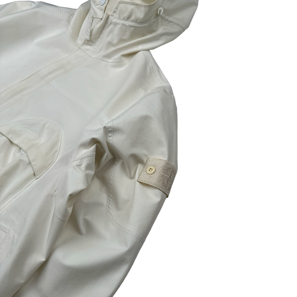 Stone Island 2018 White Tank Shield Multi Layer Ghost Piece Jacket - XL