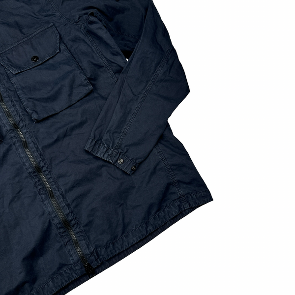 Stone Island 2021 Navy Cotton Overshirt - Large