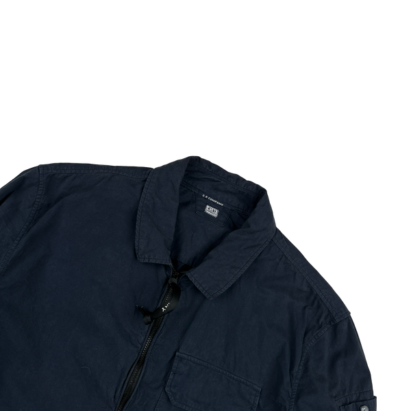 CP Company Navy Lens View Button Up Overshirt - Medium