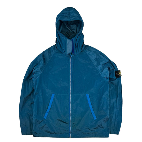 Stone Island Vintage 2005 Blue Nylon Metal Shimmer Jacket - XL