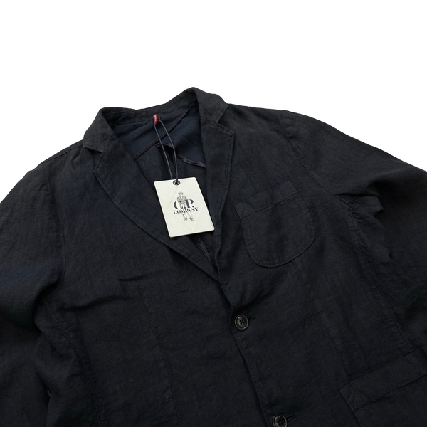 CP Company Navy Lightweight Linen Blazer - XL