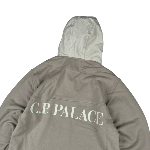 CP Company x Palace Tan Spellout Goggle Hoodie - Medium