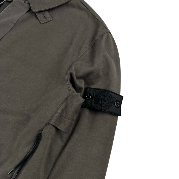Stone Island 2012 Brown Cotton Resin Coated Shadow Project Trench - XL