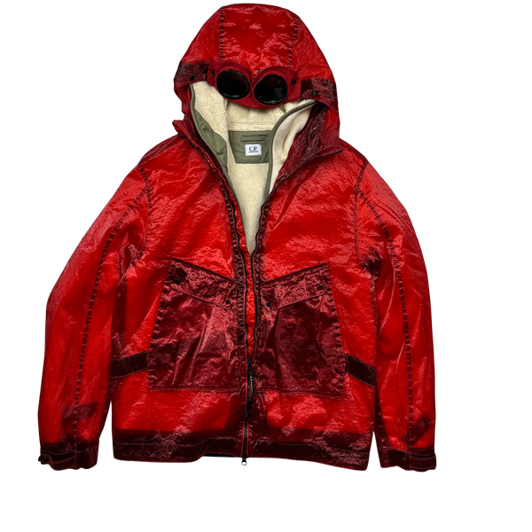 CP Company Red Kan D Sherling Lined Goggle Jacket - XXL