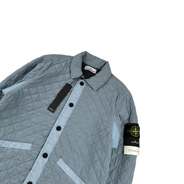 Stone Island 2023 Baby Blue 50 Fili Quilted TC Jacket Medium Mat's