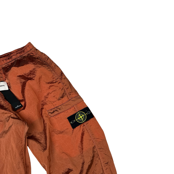 Stone Island 2022 Orange Econyl Nylon Metal Trousers - 33"