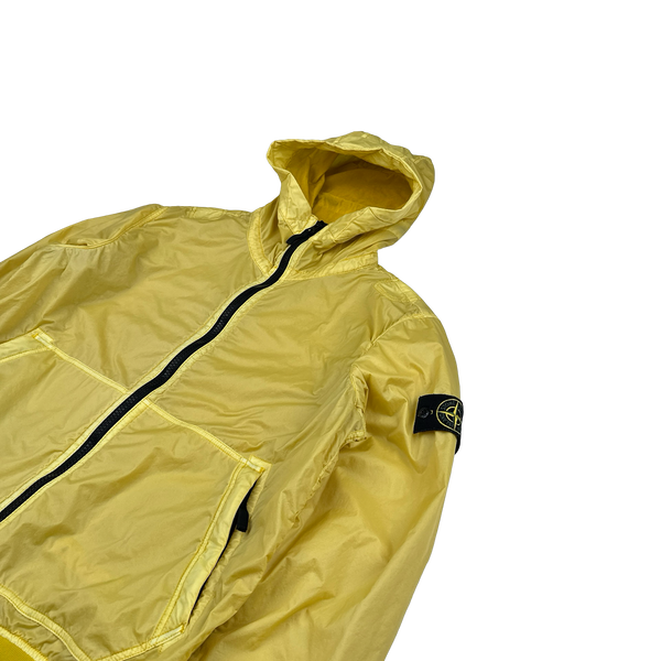 Stone Island 2018 Yellow Lamy Flock Hooded Jacket - Large