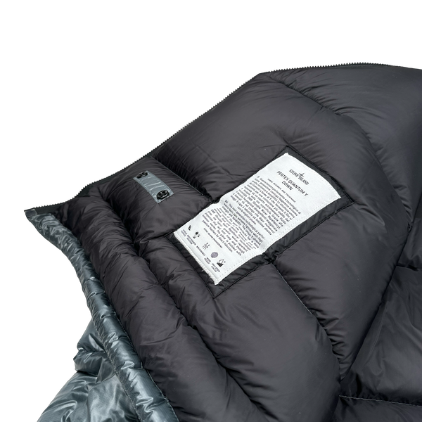 Stone Island 2017 Blue Pertex Quantum Fur Hood Puffer Jacket - XL
