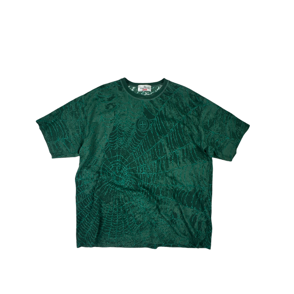 Stone Island x Supreme 2023 Green Spiderweb T Shirt - XL