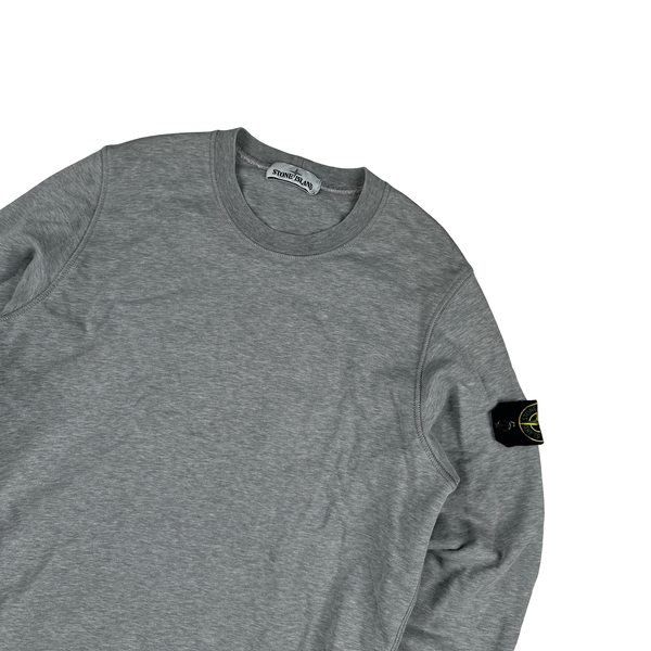 Stone Island 2021 Grey Cotton Crewneck Sweatshirt - Medium