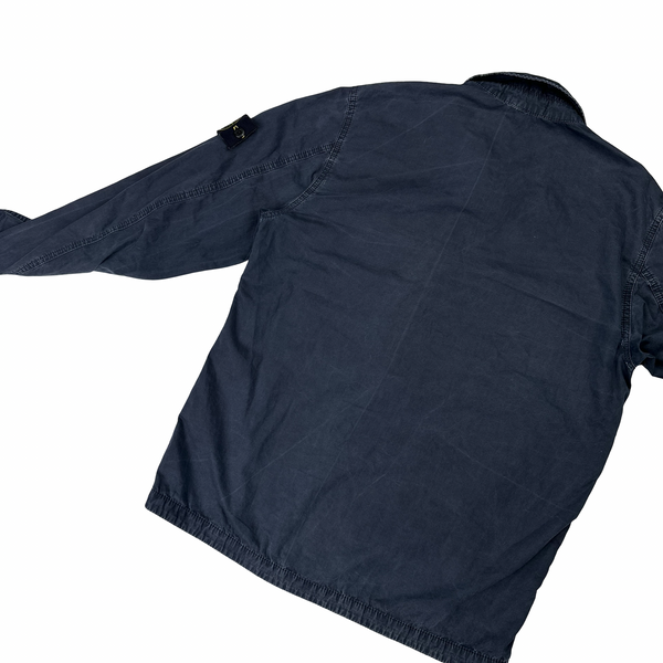 Stone Island 2021 Navy Cotton Overshirt - Small