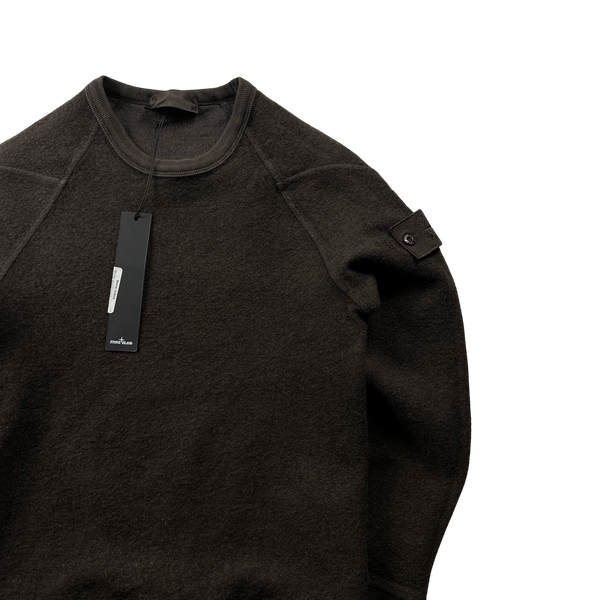 Stone Island 2020 Brown Ghost Crewneck Wool Jumper - Small