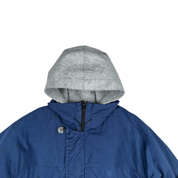 Stone Island 2005 Blue Raso Gommato Dutch Rope Liner Jacket - XL