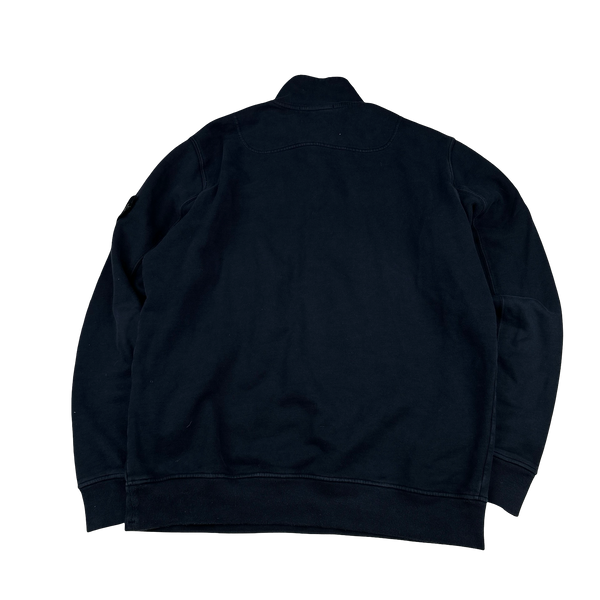 Stone Island 2023 Navy Quarter Zip Jumper - Large