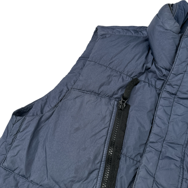 Stone Island 2016 Blue Garment Dyed Micro Yarn Down Gilet - Medium