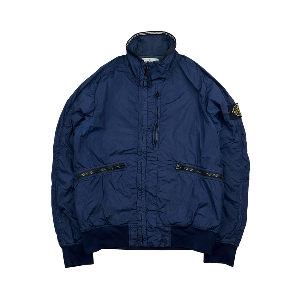 Stone Island 2019 Garment Dyed Crinkle Reps NY Cotton Lined Jacket - Small