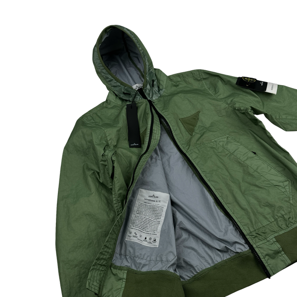 Stone Island 2023 Green Membrana 3L TC Hooded Jacket - Medium