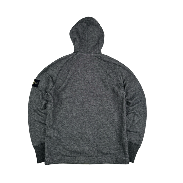 Stone Island 2016 Grey Waffle Knit Hoodie - Medium