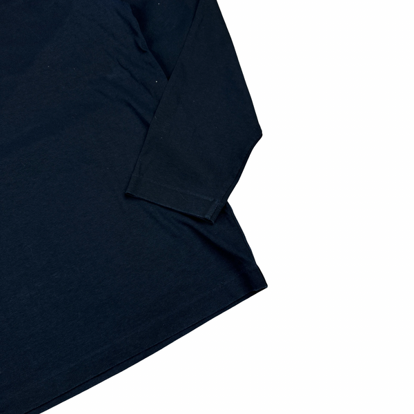 Stone Island Italy 2005 Navy Compass Spellout Longsleeve T shirt - XXL