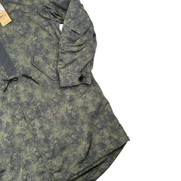 Ten C Lightweight Lizard Camo Long Hooded Parka Jacket - Large