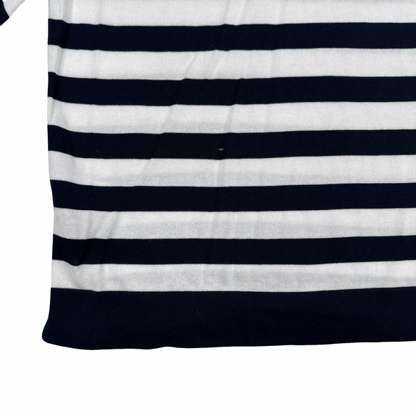 Paul & Shark Blue/White Striped Light Knit Crewneck- Large