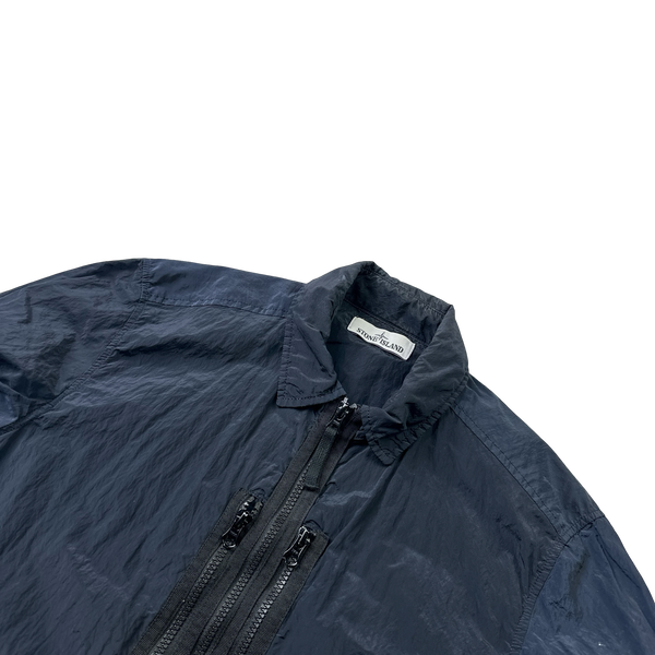 Stone Island 2017 Navy Nylon Metal Zipped Overshirt - Medium