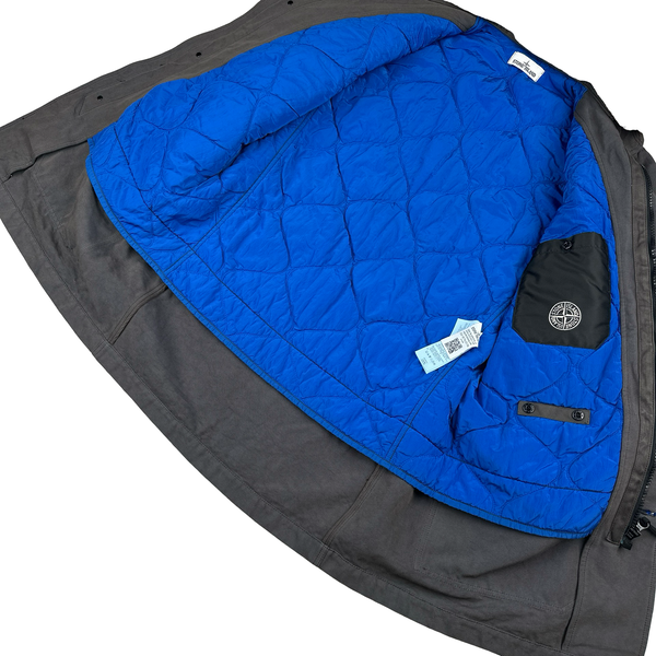 Stone Island 2015 Panama HT Dark Grey Trench Coat - Large