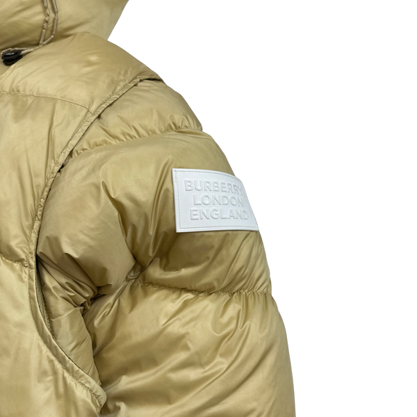 Burberry Honey Down Filled Spellout 2 In 1 Puffer Jacket - XXL
