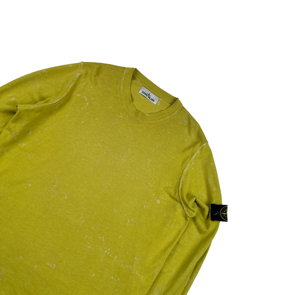 Stone Island 2022 Yellow Tie Dye Soft Knit - Medium