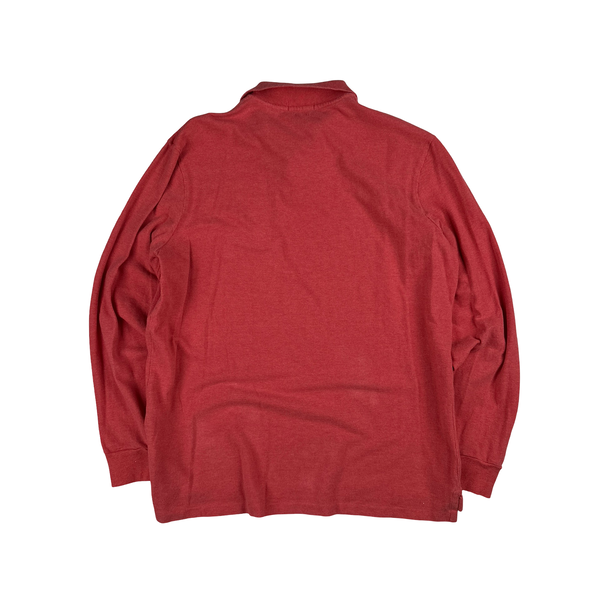 Ralph Lauren Hot Pink Long Sleeve Polo Shirt - Large