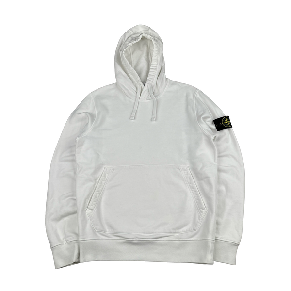 Stone Island 2022 White Pullover Cotton Hoodie - Medium