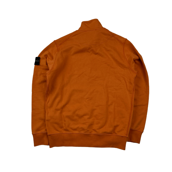 Stone Island 2023 Orange Cotton Zipped Track Jacket - Medium