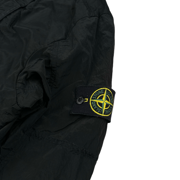 Stone Island 2018 Black Shimmer Nylon Metal Overshirt - Large
