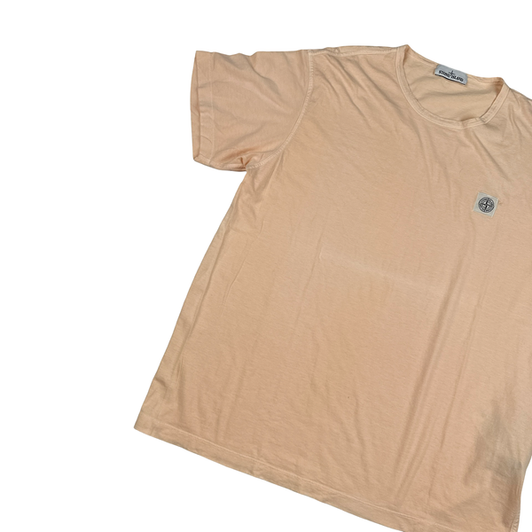 Stone Island 2018 Peach Cotton T Shirt - 3XL