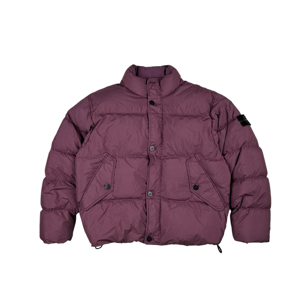 Stone Island 2024 Magenta Crinkle R-NY Down Puffer Jacket - Medium