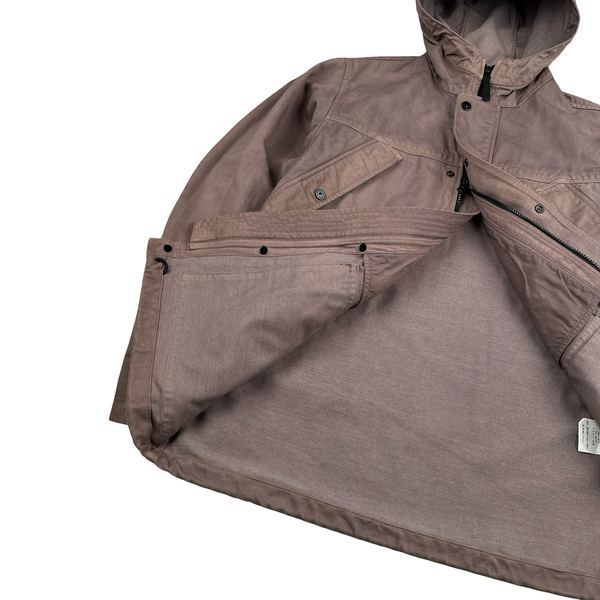 Stone Island 2012 Mauve Thick Cotton Blend Multi Pocket Overshirt Jacket - Large