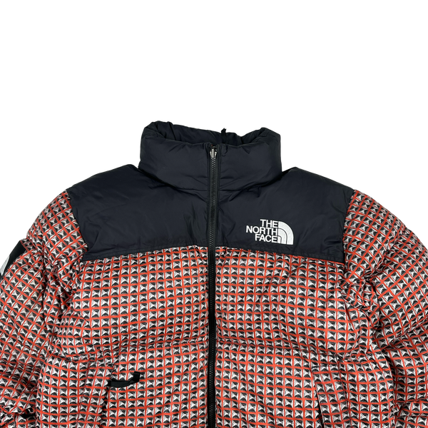 North Face X Supreme 2021 Red Studded Nupste 700 Down Fill Jacket - Medium