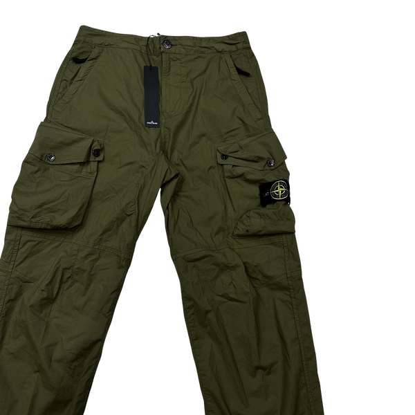 Stone Island 2019 LO Khaki Cotton Baggy Cargos - 30"