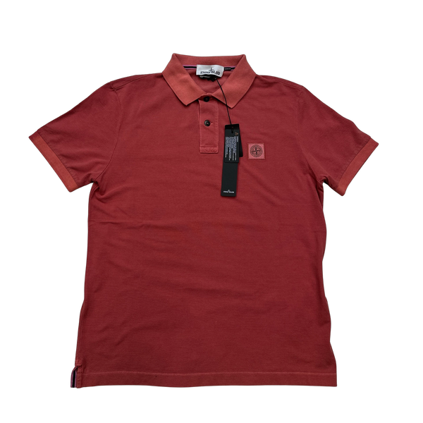 Stone island on sale polo shirt red