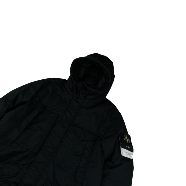 Stone Island 2022 Black Opaque Nylon Twill Down TC Puffer - Medium