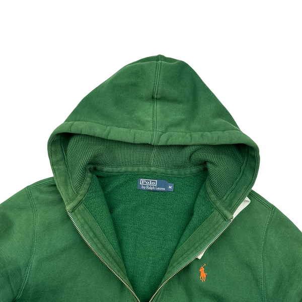 Ralph Lauren Green Thick Cotton Zipped Hoodie - Medium