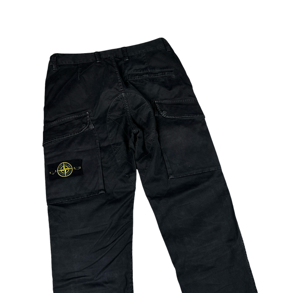 Stone Island 2022 Black RE-T Fit Cargos - 30"
