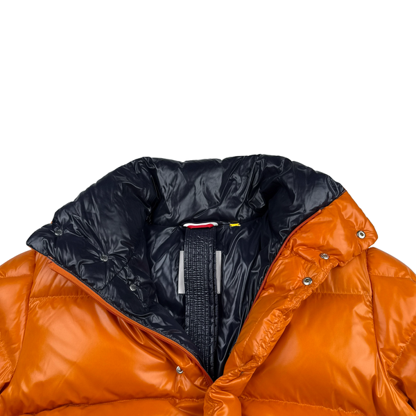 Moncler Dervaux Giubbotto Orange Down Filled Jacket - Medium
