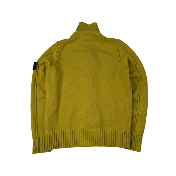 Stone Island 2011 Olive Wool High Neck Jumper - Medium