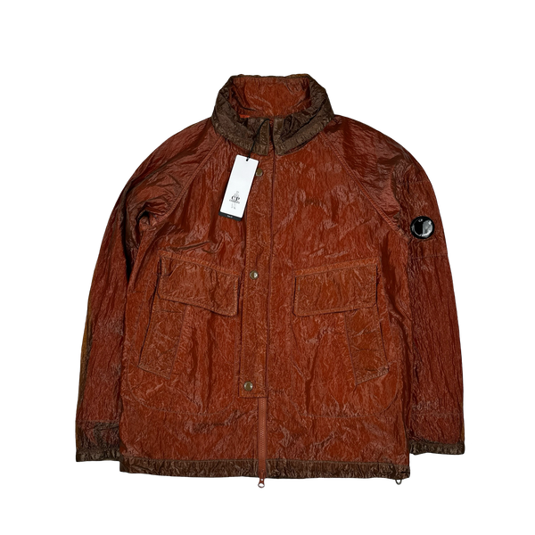 CP Company Red Garment Dyed Nylon Kan D Shell Jacket - Small