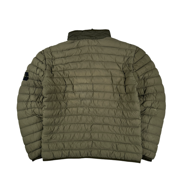 Stone Island 2019 Green Down Filled Loom Woven Puffer Jacket - Medium