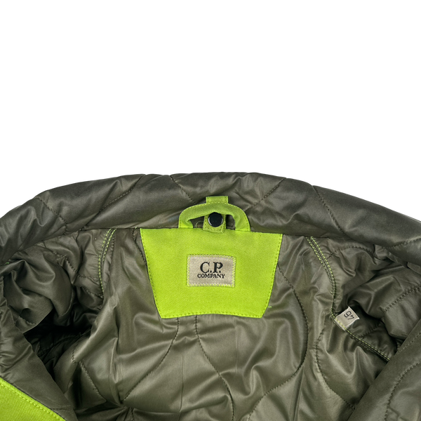 CP Company Green Eclipse Zipped Softshell Goggle Jacket - Medium