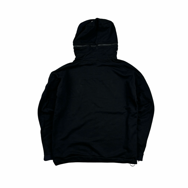 CP Company Black Lens Viewer Spellout On Hood Pullover Hoodie - XL
