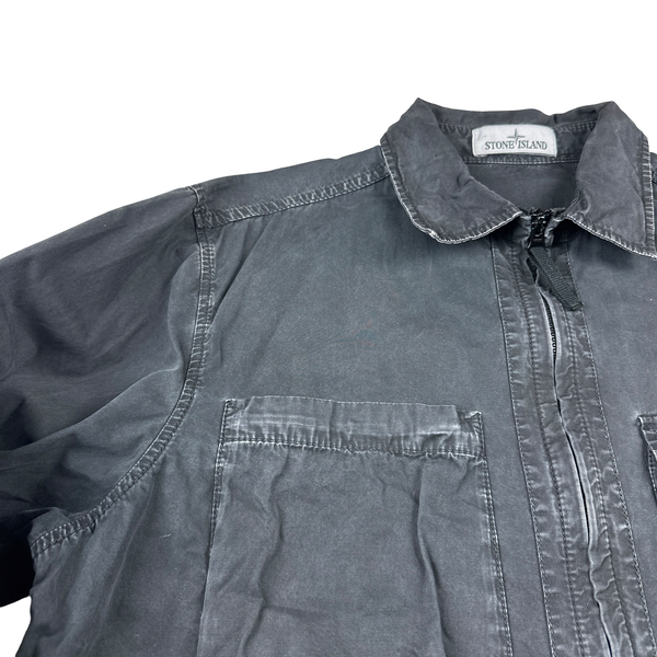 Stone Island 2018 Dark Grey Cotton Zipped Overshirt - XL